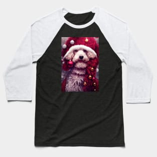 Cute Christmas Dog Baseball T-Shirt